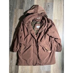 Carlo Briani Men's Brown Hooded Lined Anorak Parka Jacket 1X